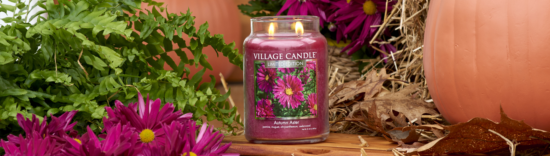 banner village candle
